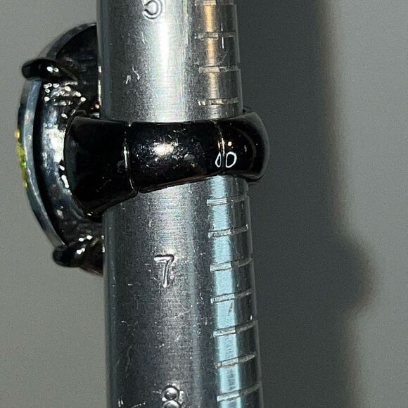 Chunky Rhinestone Ring Lot 2 5.25 And Stretch SilverTone Classic Bohemian Rocker - Picture 6 of 8